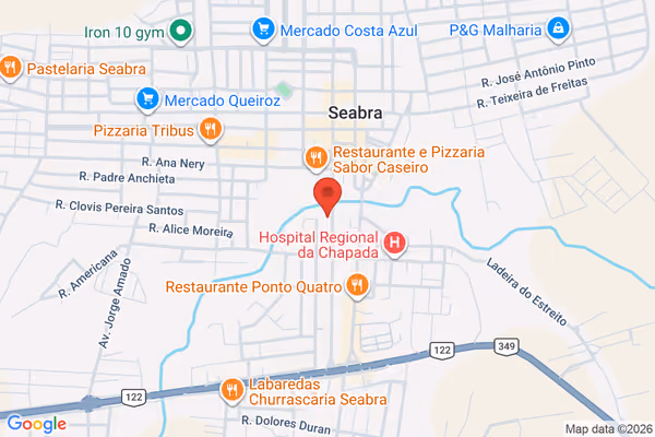 Mapa da localização - Seabra